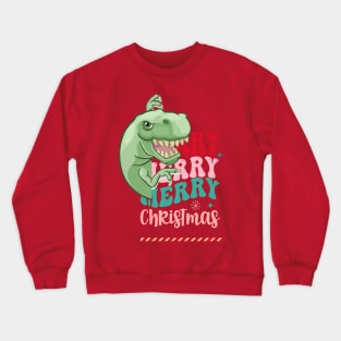 Christmas Dino Crewneck Sweatshirt